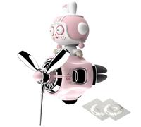 Cartoon Car Air Vent Freshener, Bunny Pilot Shaking Head Scent Aromatherapy Diffuser, (3.31x2.4x2.76 inches) Automotive Air Outlet Fan, Rotating Propeller Accessories for Car Interior