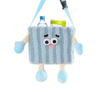 Cartoon Car Tissue Box Bag - Plush Napkin Holder and Trash Can | 23x18cm Lightweight Organizer, Cute Decorative Backseat Accessory for Girls and Women, Convenient Paper