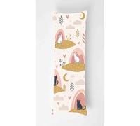 Cartoon Cat Body Pillow Case Cover 40x120cm, Long Backrest Cushion Pillow Protector with Zipper, Decorative Bedding Pillowcase, Soft Body Pillow Cover for Couch Bedroom Moon