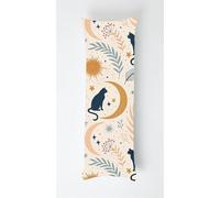 Cartoon Cat Body Pillow Case Cover 50x135cm, Long Backrest Cushion Pillow Protector with Zipper, Decorative Bedding Pillowcase, Soft Body Pillow Cover for Couch Bedroom Plants