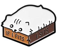 Cartoon Cat Esmalte Letra Inglesa Se Me Adapta Me Siente Broche Broche Cuello Insignia Decoración para Ropa Bolsos Mochilas Chaquetas Sombrero DIY