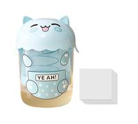 Cartoon Cat Yogurt Strainer, Fine Mesh Food Sifter for Kitchen Use, Multi-Purpose Filter for Juicing Tea Coffee Milk Cheese Making Baking and Straining Liquids with Cute Animal Design