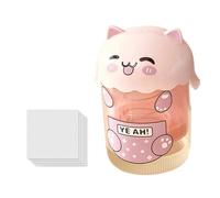 Cartoon Cat Yogurt Strainer, Fine Mesh Food Sifter for Kitchen Use, Multi-Purpose Filter for Juicing Tea Coffee Milk Cheese Making Baking and Straining Liquids with Cute Animal Design