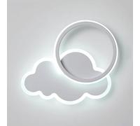 Cartoon Cloud Wall Lamp White Metal Wall Light with Acrylic Lampshade, Modern Led Wall Lantern Children'S Room Decorative Wall Sconce for Bedroom Living Room Study Room Corridor Restaurant (Siz/White
