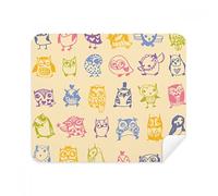 Cartoon Colorful Birds Protect Animal Pet Lover Limpiador de pantalla de teléfono gafas gamuza de limpieza 2 piezas de tela de ante