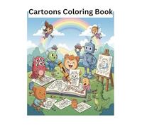 Cartoon Coloring Book for Kids: Cute and Fun Cartoon Characters to Color | Easy and Relaxing Coloring Pages for Boys and Girls Ages 4 to 12 | Creative Activity Book