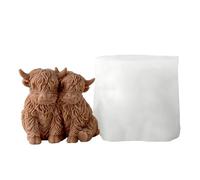 Cartoon Cow Candle Mold - 3D Silicone Animal Shaping For Crafts | Reusable Cute Cow Mold With Flexible Nonstick Material For Holidays Birthdays Offices Homes Rooms Desks Weekdays Schools Dormitories