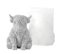 Cartoon Cow Candle Mold, 3D Silicone Cute Reusable Animal Casting Mold for Home Decor, Thanksgiving, Birthday, Party, Office, Desk, School, Apartment, Room