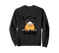 Cartoon Cozy Burrito Kid con la Frase I Can't Adult Today Sudadera