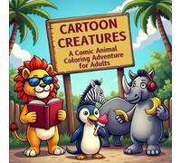 Cartoon Creatures: A Comic Animal Coloring Adventure For Adults: Funny & Whimsical Animal Designs For Stress Relief, Creativity, and Joy