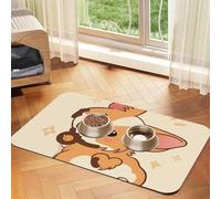 Cartoon Cute Corgi Dog Butt,Waterproof Pet Feeding Mat,PU Leather Placemats for Cat Dog Water Bowl,Food Mats,30x45cm