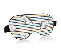 Cartoon Cute Dinosaurs Sleep Mask Lightweight Soft Breathable Eye Mask with Adjustable Strap Blackout Eye Mask for Women Men for Travel Night Sleeping