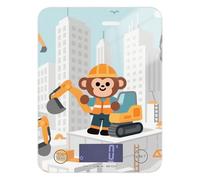 Cartoon Cute Engineer Monkey Yellow - Báscula portátil fácil de limpiar para alimentos, 11 libras/1 onzas, 5 kg/5 g, báscula digital de cocina pequeña con 4 unidades para hacer jabón, hornear Keto
