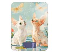 Cartoon Devon Rex Cats River - Báscula digital de cocina digital impermeable de 11 libras/1 onzas, 5 kg/5 g, báscula de cocina digital con 4 unidades para dieta, cocinar espresso (pilas no incluidas)