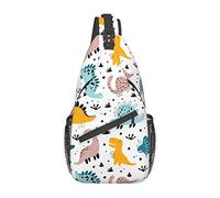 Cartoon Dino Sling Bag, Chest Bag Daypack, Crossbody Sling Mochila para Viajes Deportes Correr Senderismo