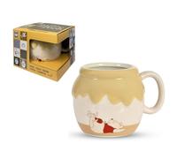 CARTOON Disney Winnie The Pooh - Taza de desayuno de cerámica para niños (414 ml), diseño de personajes 3D