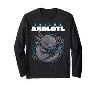 Cartoon Enigma Axolotl Animal Lover Lindo Axolotls Manga Larga