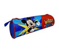CARTOON Estuche escolar redondo Tombolino para la escuela, papelería, organizador de bolígrafos, lápices, colores, turquesa, 22 x 8 x 8 cm, Mickey Mouse (2)