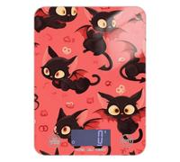 Cartoon Evil Cute Cats - Báscula digital de cocina fácil de limpiar, 11 libras/1 onzas, 5 kg/5 g, escala pequeña en gramos con 4 unidades para asar dieta de pérdida de peso (pilas no incluidas)