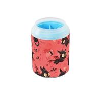 Cartoon Evil Cute Cats - Taza portátil de limpieza de patas con cepillo de masaje suave, suministros de aseo para mascotas, limpia suavemente las patas después de los paseos