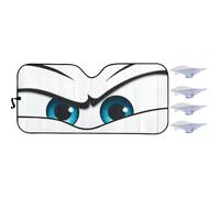 Cartoon Eyes Windshield Shade, Heat-Reflective Sunshade Blocker, Front Window UV Protector, Foldable Car Sun Visor for Men Friends Husband Outdoor Driving & Travel Use for Vehicles 55.12x29.92in