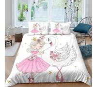 Cartoon Fairy Tale Funda Edredon Juego de Ropa de Cama de 3 Piezas Impresión 3D Dibujo Animado Fairy Tale Estilo Funda de Edredón Funda de Almohada a Juego for Adolescentes Double（200x200cm）