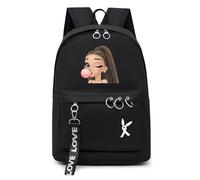 Cartoon Female Singer Mochila Multifuncional, Unisex Singer Anime Headshot Álbum De Música Bolsa De Viaje Al Aire Libre Bolsa De Ordenador De Almacenamiento Bolsas Escuela (Black,One Size)