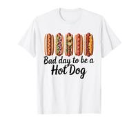Cartoon Five Topping Hot Dog Row Foodie Barbecue Cookout Camiseta
