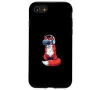 Cartoon Fox Gamer en VR Headset Juguetón Nerd Carcasa para iPhone SE (2020) / 7/8