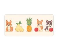 Cartoon Fruits Cute Animals XXL Anime Mouse Pad Gaming Mouse Mat with Rubber Base Non-Slip Textured Surface Ideal for Computer and PC Size