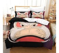 Cartoon Funda Nórdica Ropa De Cama, Juego De 3 Piezas Funda De Edredón Funda De Almohada A Juego con Cierre De Cremallera Microfibra SuaveKing(220x240cm)