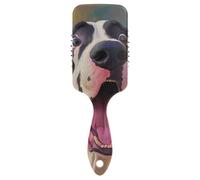 Cartoon Funny Great Dane Dog antiestático desenredante cepillo para cabello diseñado cepillo seco húmedo para cabello fino con mango ergonómico cepillos para cabello