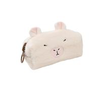Cartoon Furry Pencil Case Pen Pouches High Capacity Pencil Bag Travel Makeup For Women Girl Student 20x10cm Zippered