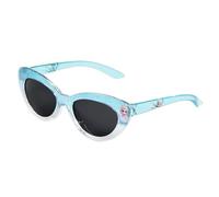 CARTOON Gafas de sol para niña Cat Eye Frozen con Elsa UV400 Cat.3, lentes acrílicas, montura de policarbonato brillante transparente, diseño elegante Disney, idea regalo