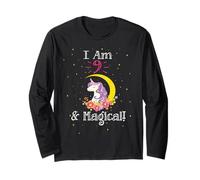Cartoon Girls I Am 9 & Magical Unicorn Birthday Manga Larga