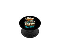 Cartoon Go Kart Racing Driver Mi Go Kart va más rápido Que PopSockets PopGrip Adhesivo