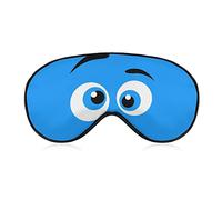 Cartoon Happy Face Expression Sleep Mask Kawaii Boca y ojos con los ojos vendados para dormir Elástico Blackout Eye Mask Cover para toda la noche de sueño, viaje y siesta