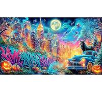 Cartoon-Image-Mixed-Graffiti 1000 Piezas Puzzle Familiar Papel Reciclado Desafiante y Divertido para Adultos Decoración Mural 70x50/1000pcs