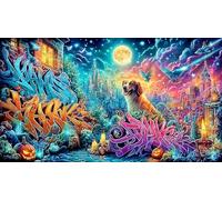 Cartoon-Image-Mixed-Graffiti 1000 Piezas Puzzle Reciclado Juego Familiar Divertido para Adultos Desafiante Actividad en casa 38x26/1000pcs