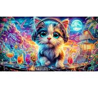 Cartoon-Image-Mixed-Graffiti Puzzle Adultos 1000 Piezas Papel Reciclado Juego Familiar Desafiante para Adultos y niños de 12 años 38x52/1000pcs