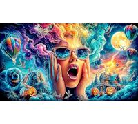 Cartoon-Image-Mixed-Graffiti Puzzle para Adultos 1000 Piezas Juego Educativo relajación Papel Reciclado Actividad en casa Regalo 70x50/1000pcs