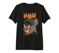 Cartoon Island Fox Raza Animal Lover Lindo Zorros Camiseta Premium