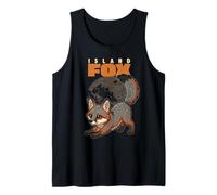 Cartoon Island Fox Raza Animal Lover Lindo Zorros Camiseta sin Mangas