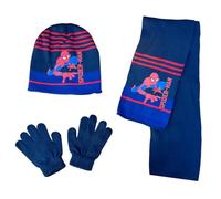 CARTOON Juego de accesorios para niños a juego con gorro, bufanda y guantes, talla única, Spiderman., talla unica