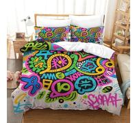 Cartoon Juego De Ropa De Cama Funda Nórdica 3D para Niños Niños Niñas Funda De Edredón Funda De Colcha 3 Piezas con Cierre De Cremallera Microfibra SuaveKing(220x240cm)