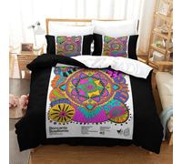 Cartoon Juego De Ropa De Cama Funda Nórdica 3D para Niños Niños Niñas Funda De Edredón Funda De Colcha 3 Piezas con Cierre De Cremallera Microfibra Suave King(220x240cm)