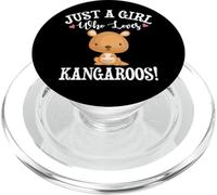 Cartoon Kawaii Womens Just A Girl Who Loves Kangaroos Lover PopSockets PopGrip para MagSafe
