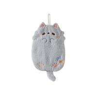 Cartoon Kids - Lindos paños de forro polar coralino para niños pequeños, juego de toallas de baño suaves para gatos, paño de secado apto para niños con gancho de bucle para colgar