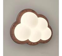Cartoon Kids Room Wall Dimming Wood Wall Lamp Cloud Shape Home Decor Lighting Fixture PE Shade