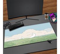 Cartoon Luna Paisaje Alfombrilla de Ratón,XXL 600x400x2mm Grande Mouse Pad,Base de Goma Antideslizante,Superficie Tela Fina,Mejora la precisión y la Velocidad Adecuada para Jugadores,PC y portátil